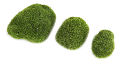 12 Piezas De Piedras De Musgo Artificiales Verdes Para Simul