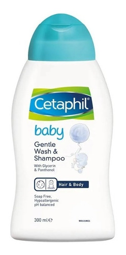 Shampoo Cetaphil Baby Baño Liquido Cabello Y Cuerpo X 300 Ml