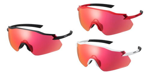 Gafas Shimano Equinox Road - Lente Ridescape Armazón Rojo Metalizado