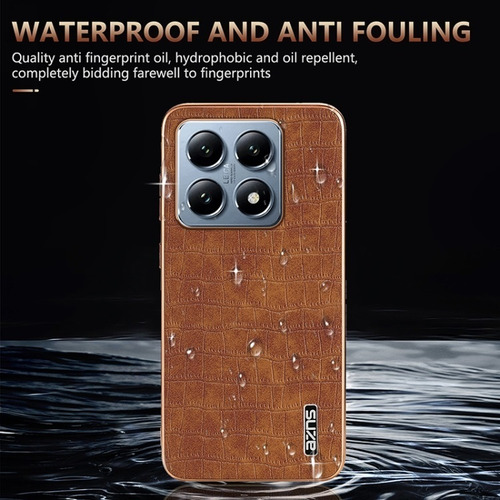 Funda Anticaída Textura Cocodrilo Para Xiaomi 14t Pro