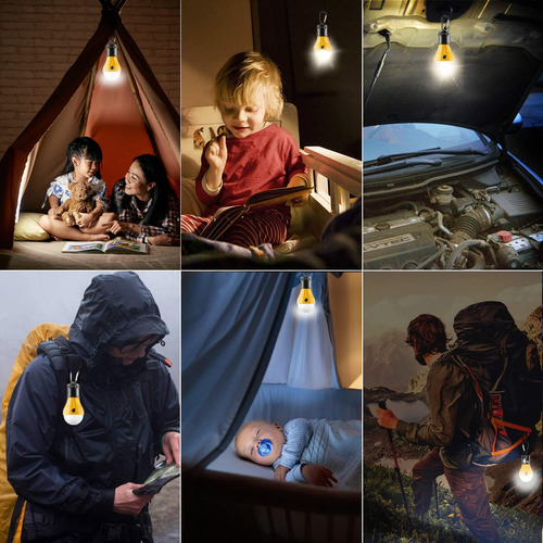 Ruiyue Luz De Camping, 4 Paquetes Lámpara De Carpa Luz Led