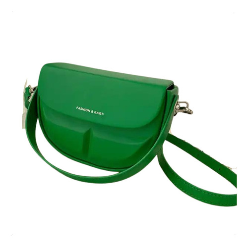 Mini Bags Carteras De Mujer Cuero Pu Rigida Cartera De Lujo Acabado De Los Herrajes Plateados Color Verde Correa De Hombro Verde Diseño De La Tela Liso