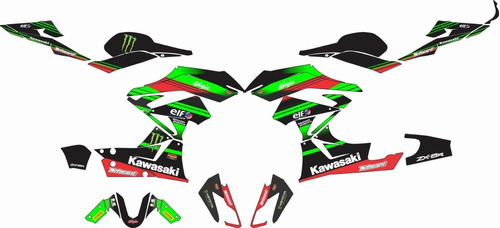 Ninja Zx6 2009-2013 Graficos Stickers Calcas