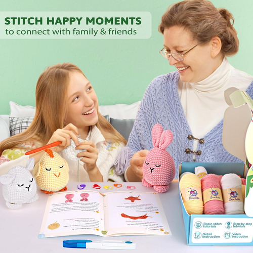 Kit De Crochet Crocheta Tamaño Pequeño 40% Más Lana