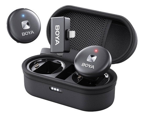 Microfone Wireless Sem Fio Boya Omic-d P/ios Lapela Preto