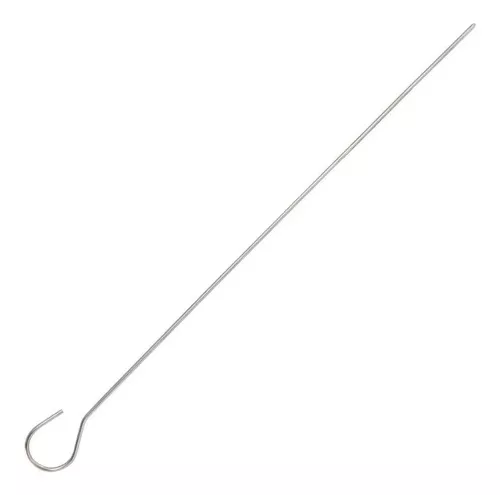 Espeto Simples 85cm Mor Churrasco Aço Cromado Cabo Madeira 