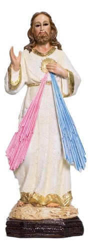 Señor De La Misericordia 30 Cm Escultura Color Blanco