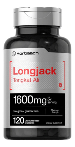 Horbaach Longjack 1600mg Aumento De Testosterona 120capsulas