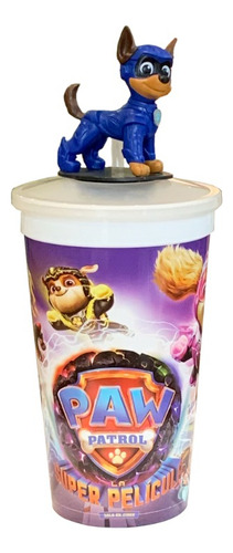 Vaso Con Topper/figura - Paw Patrol - Modelos Color Azul Chase