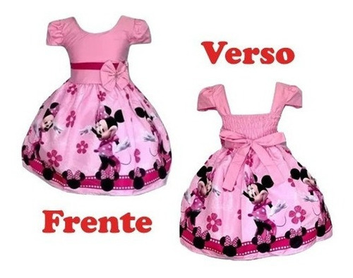 Imagem 2 de 2 de Vestido Tematico Infantil Menina Tema Personagem Aniversario