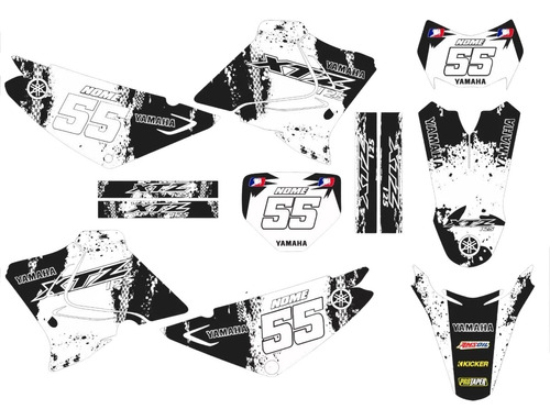 Kit Adesivo Moto Cross Trilha Yamaha Xtz 125 Personalizado