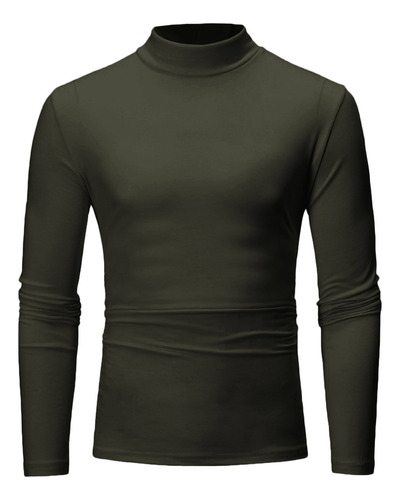 Sudadera Casual De Cuello Medio Liso Para Hombre