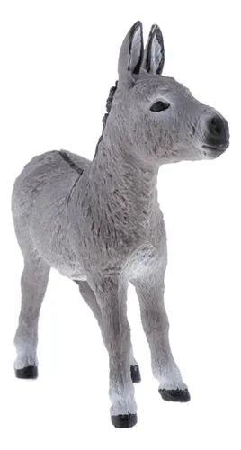 Plastic Wildlife Figurine Playset Toy Model For Gray Donkey