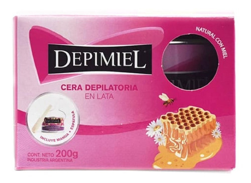 Cera Depilatoria Depimiel Natural 200g En Lata Con Miel