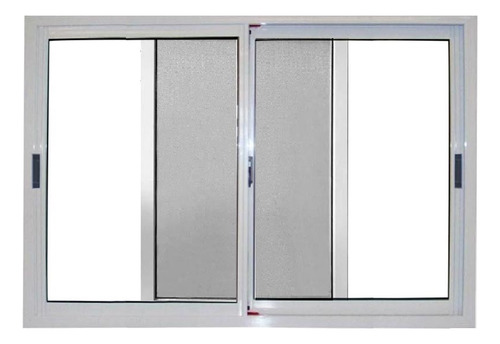 Ventana Aluminio Mas Mosquitero De 150x180 Con Vidrio 4mm