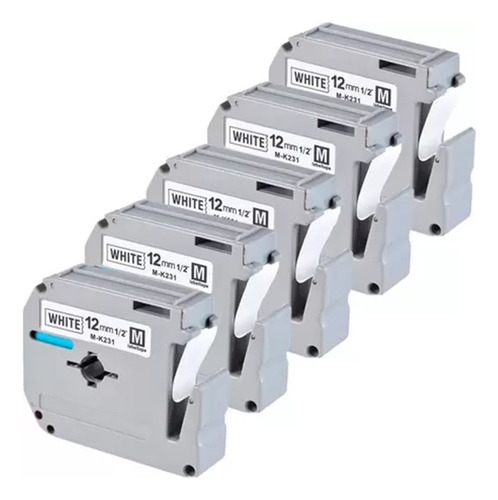 5x Fita Para Uso Em Rotulador Pt-80 Pt-70 M-231 Mk231 M-k231