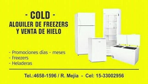 Imagen 1 de 5 de Alquiler De Freezers, Heladeras, Heladeras Exhibidoras.