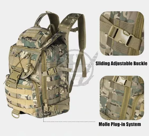 Mochila Tactica X7 Verde 40l Molle Reforzada Militar Selva