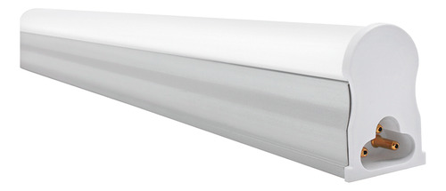 Kit 5 Tubular Led T5 30cm 6w C/ Calha Acoplada Completa Frio Luz Branco-frio 127/220v - 127/220v