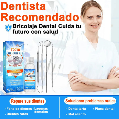 Set Dientes Postizos Temporal Falsos Reparación Dental