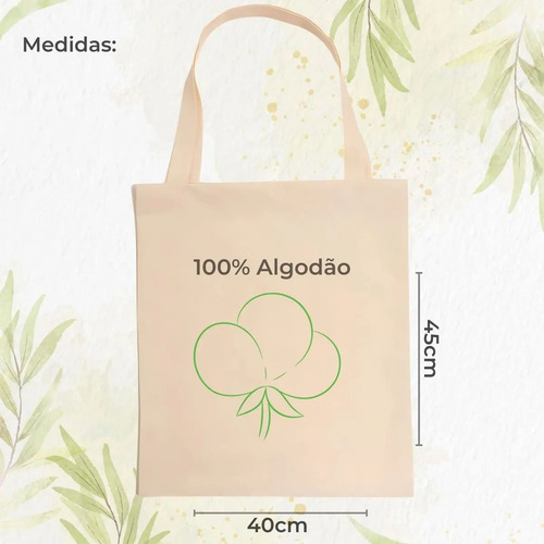 Ecobag Algodão Cru 40x45cm Sacola Reutilizável Temática