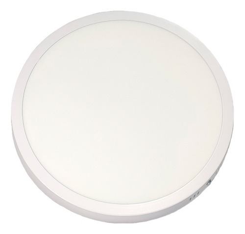 Lampara Plafón Panel 24w Redondo Sobreponer Luz Blanca 25cm