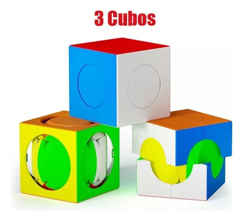 Set Cubo Mágico Yj Tianyuan Speed Cube 3 In1 No.1+ No.2+no.3 Color de la estructura variado