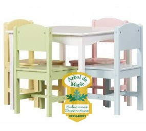Imagen 10 de 10 de Sillas Para Niños En Madera Centros Infantiles Cdi -hogar-