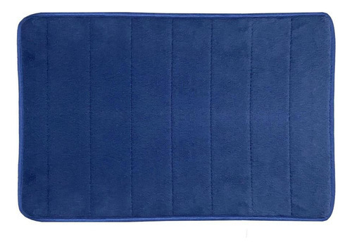 Tapete Sublime Para Banheiro 40 X 60 Marinho Macio Jolitex Cor Azul-escuro Liso