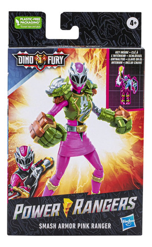 Figura De Acción Power Rangers Dino Fury Ranger Rosada
