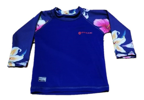 Remera Origami Filtro Uv Upf+50 Proteccion Solar Flores