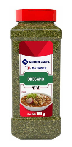 Orégano Molido Members Mark By Mccormick 195g Envío Gratis