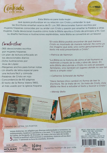 Imagen 2 de 5 de Biblia Devocional Centrada En Cristo, Tap Piel Estudio Mujer