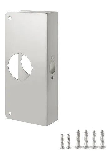 Placa De Refuerzo Para Puerta De Acero Inoxidable 201 | 155x35 Mm, Para Marco De Puerta Y Cerrojo