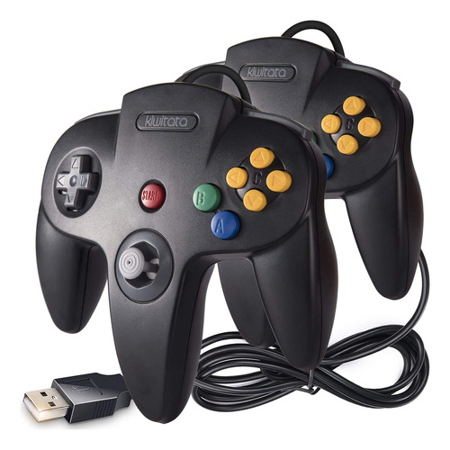 2 Controlador Usb Clasico N64 Mando Distancia Para Windows 3