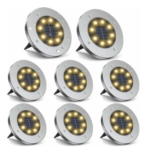 Zgwj Luces Solares De Tierra, 8 Luces Led Solares De Jardn,