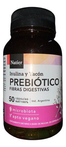 Prebiotico Fibras Digestivas Inulina Y Yacón Cap X 50 Natier Sin Sabor
