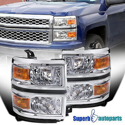 Fits 2014-2016 Chevy Silverado 1500 Headlight 14-16 Replac