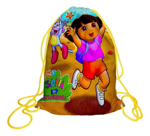 90 Morralito Dulcero Bolo Fiesta Infantil Dora Exploradora