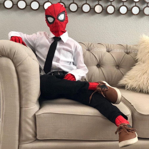 Imagen 3 de 9 de Mascara Infantil Spiderman Lejos De Casa