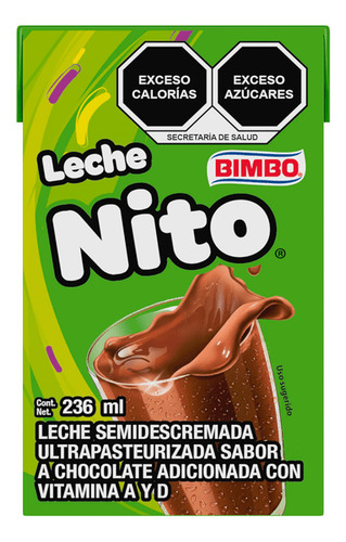 Nito Leche Semidescremada Sabor A Chocolate