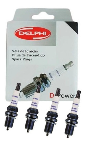 Jogo De Velas Delphi Gol Turbo 1.0 16v 2001 A 2003 Delphi