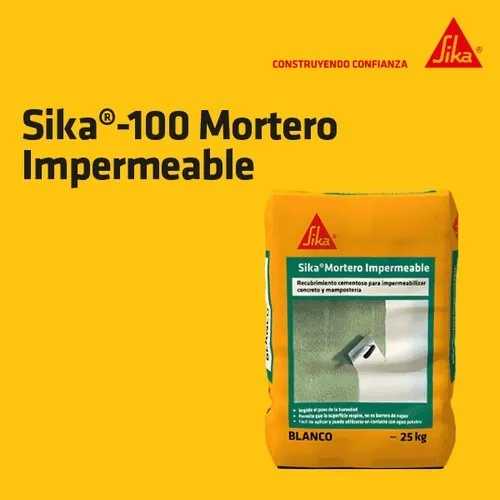 Sika 100 Mortero Impermeable Blanco 2kg