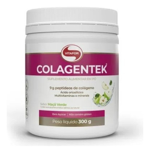 Colagentek (300g) Collagen Colágeno Vitafor - Maçã Verde Maçã Verde