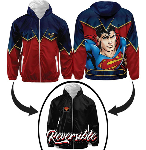 Quiubolee! Chamarra Reversible Unisex Superman Gold