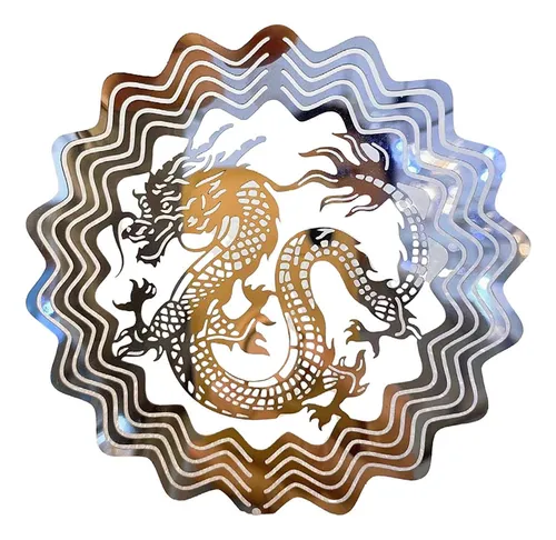 3 Dragon Wind Wind Catcher Mandala Ornamento Compatible Con