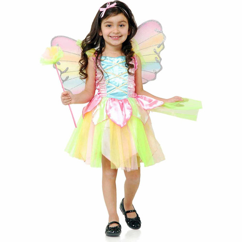 Disfraz Para Niña Princesa Hada Arco Iris Talla Xs