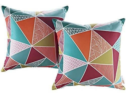 Modway 2 Piece Outdoor Patio Pillow Set Mosaic