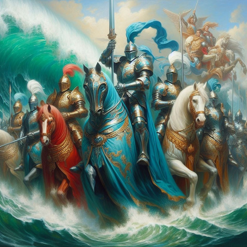 Obra De Arte Digital La Batalla De San Romano V2 50x50 Única