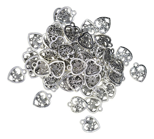 50 Piezas Colgantes De Plata Filigrana Para Fabricación De